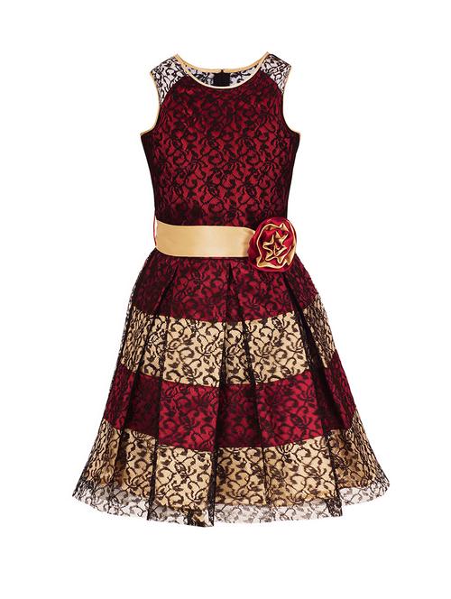 red polyester frock - 14908854 - Standard Image - 1