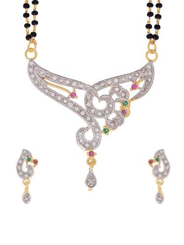 multi gold plated mangalsutra necklace - 14909083 - Very Small Image - 1