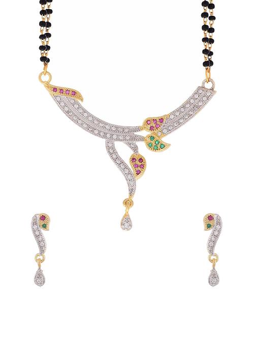 multi gold plated mangalsutra necklace - 14909089 - Very Small Image - 1