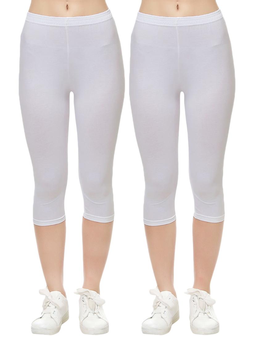 set of 2 white cotton capri legging - 14909302 - Zoom Image - 1