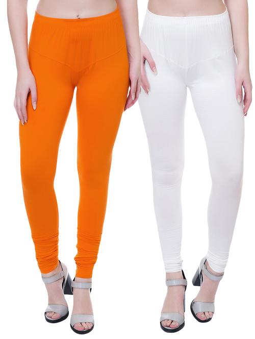 Set of 2 multi colored cotton leggings - 14909486 - Standard Image - 1