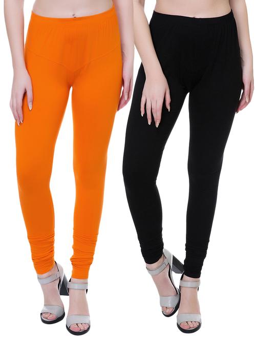 set of 2 multi colored cotton leggings - 14909487 - Standard Image - 1