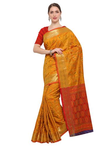 Conversational woven saree with blouse - 14909559 - Very Small Image - 1