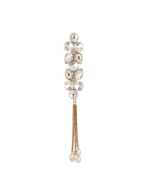 white colored brass brooch - 14909658 - Standard Image - 1