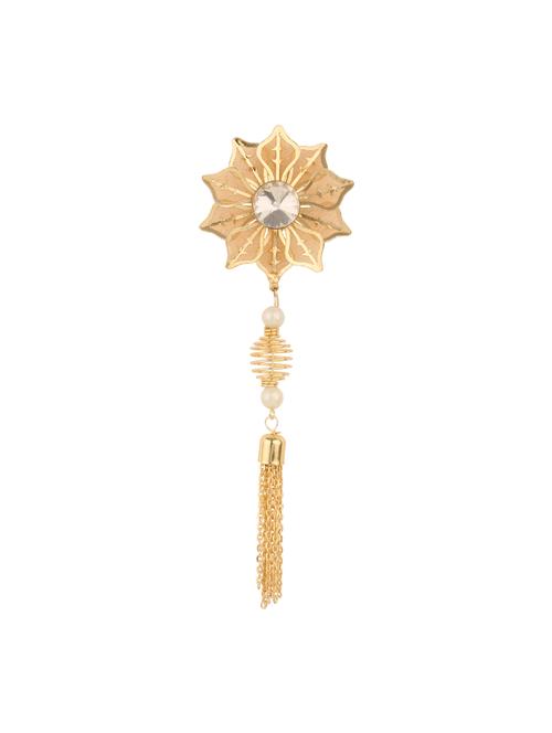 golden colored brass brooch - 14909659 - Standard Image - 1