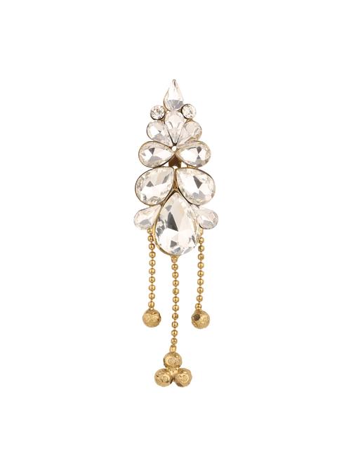 white colored brass brooch - 14909666 - Standard Image - 1