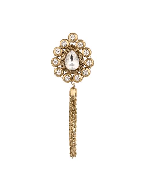 golden colored brass brooch - 14909670 - Very Small Image - 1