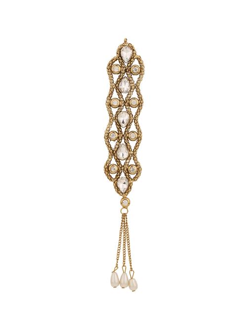 white colored brass brooch - 14909675 - Standard Image - 1
