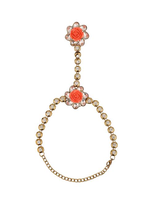 red colored brass brooch - 14909679 - Standard Image - 1