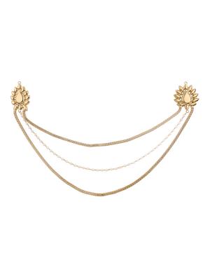 golden colored brass brooch - 14909721 - Standard Image - 2