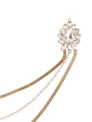 golden colored brass brooch - 14909721 - Standard Image - 3