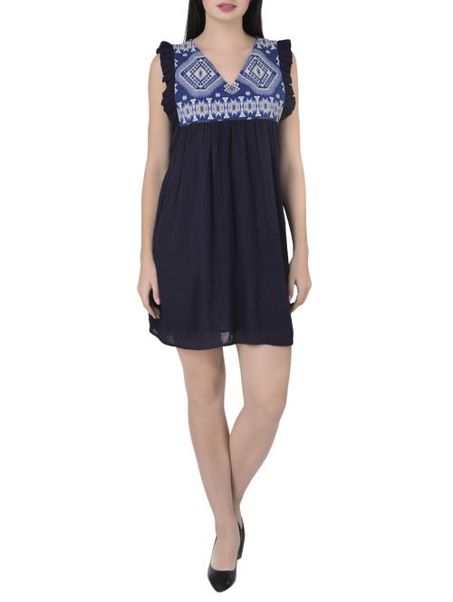 black rayon empire line dress - 14909786 - Very Small Image - 1