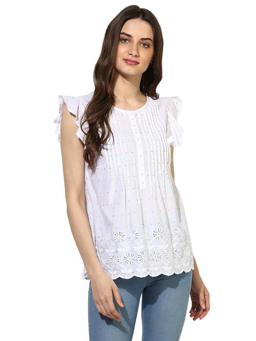 solid white cotton top - 14909969 - Standard Image - 1