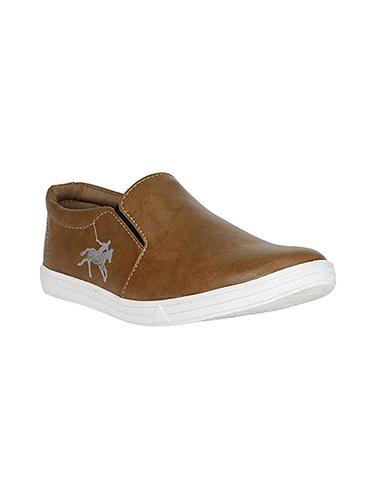 brown leatherette casual slipon - 14910241 - Very Small Image - 1