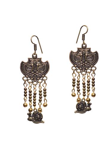 multi colored metal drop earrings - 14910273 - Very Small Image - 1