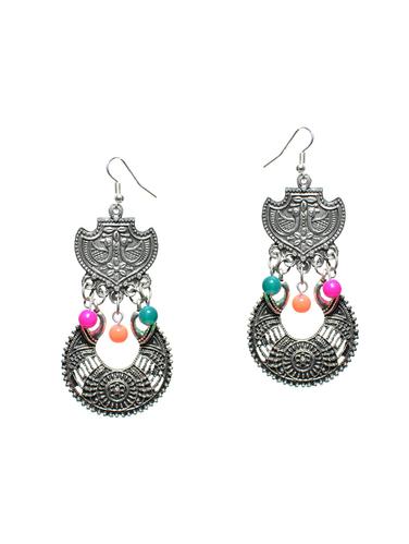 multi colored metal drop earrings - 14910277 - Very Small Image - 1