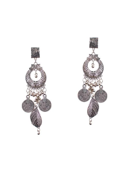 silver oxidized metal drop earrings - 14910278 - Very Small Image - 1