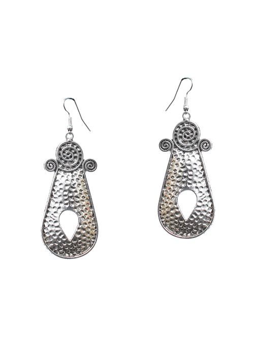 silver oxidized metal drop earrings - 14910287 - Very Small Image - 1