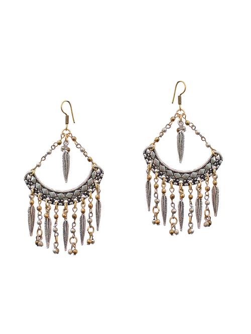 silver oxidized metal drop earrings - 14910290 - Very Small Image - 1