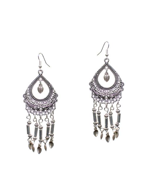 silver oxidized metal drop earrings - 14910297 - Very Small Image - 1