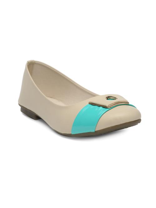 beige faux leather slip on ballerina - 14910348 - Standard Image - 1
