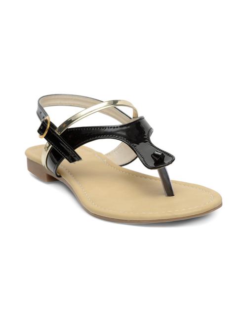 black patent leather back strap sandals - 14910352 - Standard Image - 1