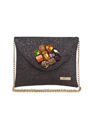 grey leatherette regular clutch - 14910398 - Very Small Image - 1