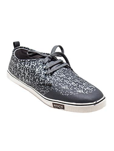 grey leatherette lace up sneaker - 14910417 - Very Small Image - 1