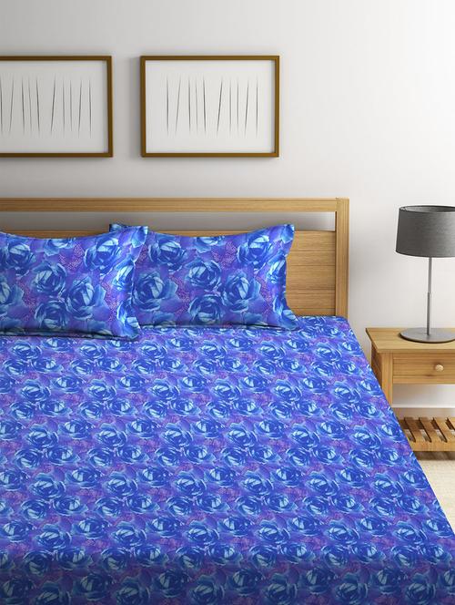 Cotton 180 TC Cotton Bedsheet with 2 pillow covers - 14910484 - Very Small Image - 1