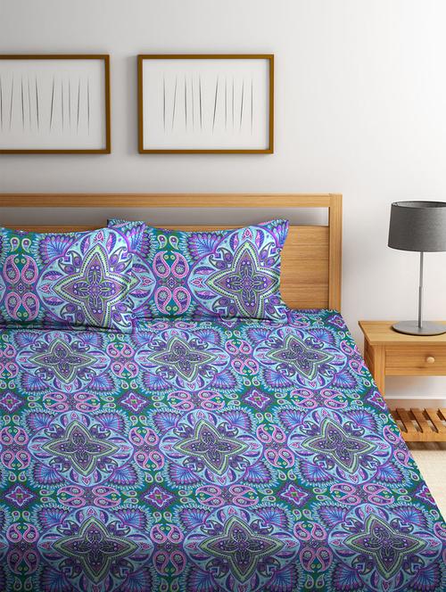 Cotton 180 TC Cotton Bedsheet with 2 pillow covers - 14910486 - Very Small Image - 1