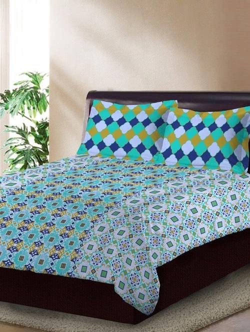 Cotton 180 TC Cotton Bedsheet with 2 pillow covers - 14910489 - Very Small Image - 1