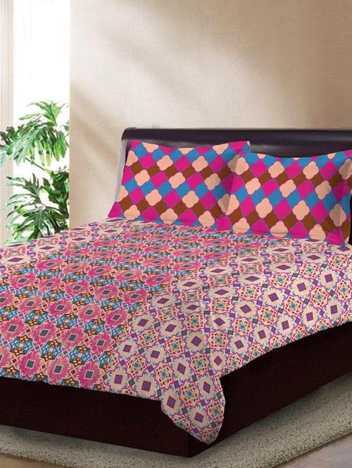 Cotton 180 TC Cotton Bedsheet with 2 pillow covers - 14910490 - Standard Image - 1