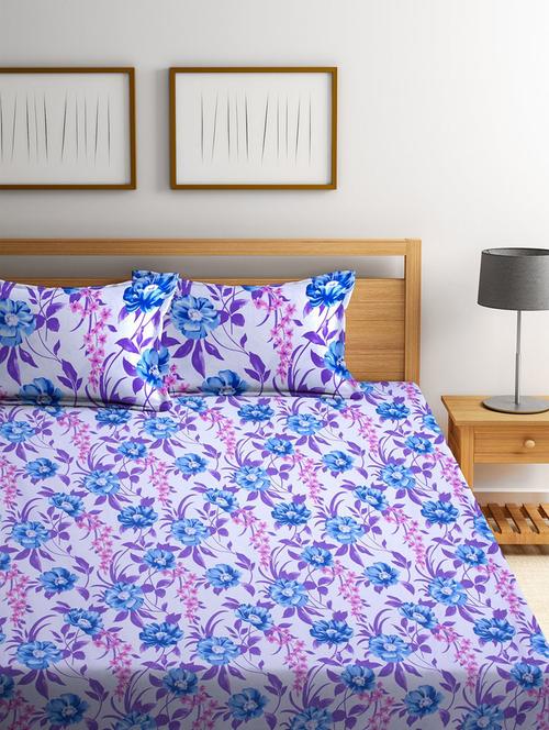 Cotton 180 TC Cotton Bedsheet with 2 pillow covers - 14910495 - Very Small Image - 1