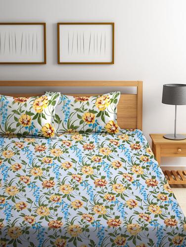 Cotton 180 TC Cotton Bedsheet with 2 pillow covers - 14910496 - Very Small Image - 1