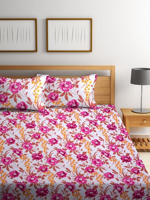 Cotton 180 TC Cotton Bedsheet with 2 pillow covers - 14910497 - Very Small Image - 1