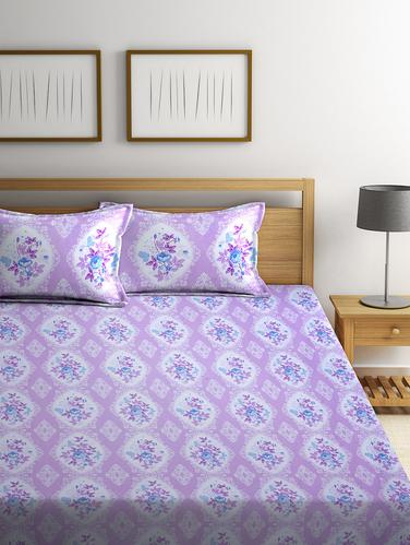 Cotton 180 TC Cotton Bedsheet with 2 pillow covers - 14910500 - Very Small Image - 1