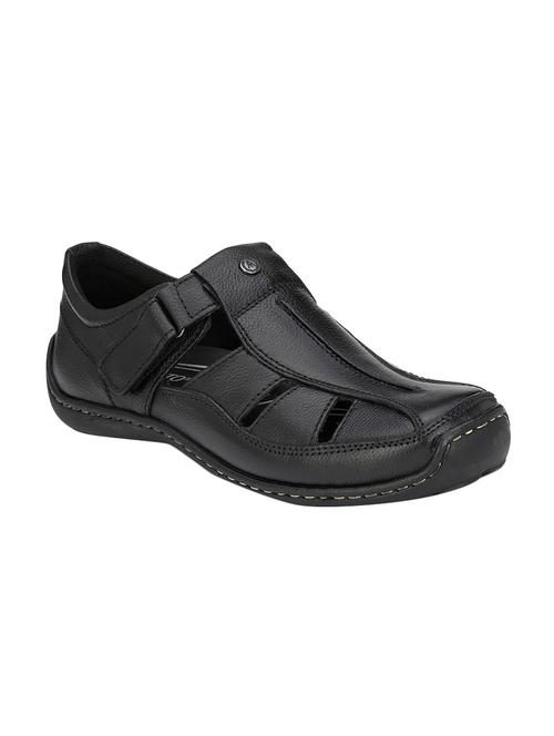 black Leather slip on sandal - 14910842 - Standard Image - 1