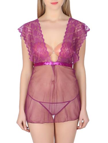 purple sheer babydoll - 14910918 - Very Small Image - 1