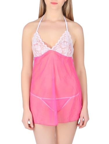 pink sheer babydoll - 14910929 - Very Small Image - 1