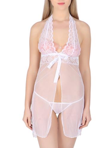 white halter neck babydoll - 14910939 - Very Small Image - 1