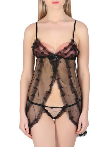 black sheer babydoll - 14910944 - Very Small Image - 1