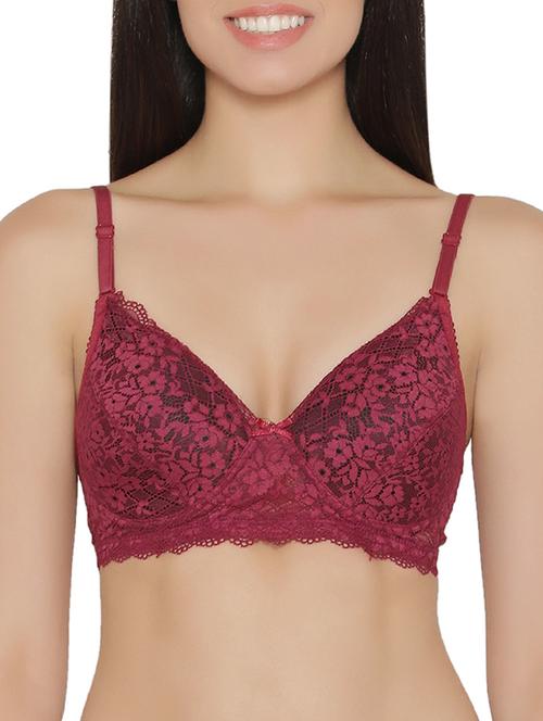 solid purple lace bra - 14911261 - Standard Image - 1