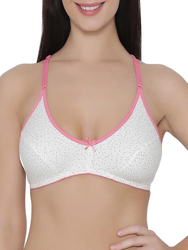 white printed cotton bra - 14911272 - Very Small Image - 1