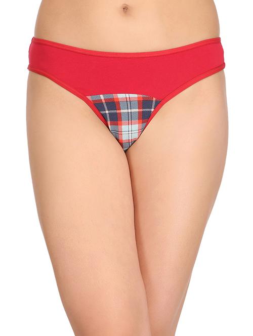 red cotton thongs panty - 14911330 - Very Small Image - 1