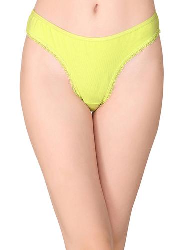 yellow cotton thongs panty - 14911347 - Very Small Image - 1