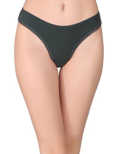 green cotton thongs panty - 14911348 - Very Small Image - 1