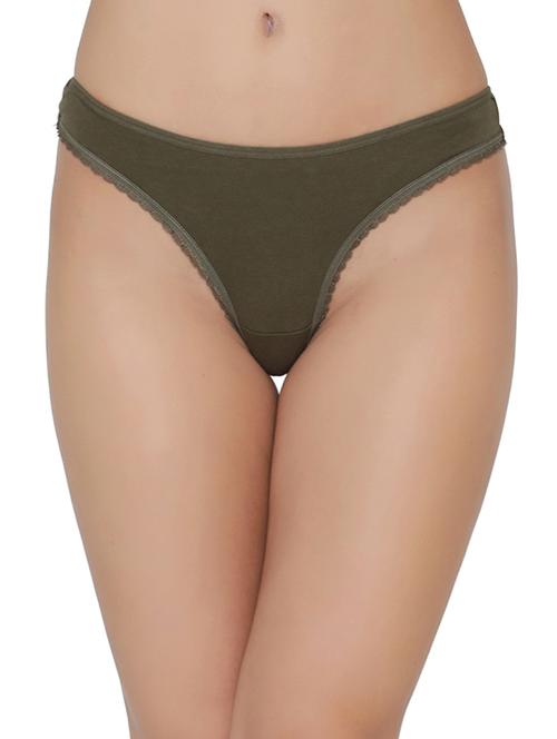 green cotton thongs panty - 14911354 - Very Small Image - 1