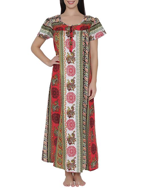 multi colored nightwear gown - 14911422 - Standard Image - 1