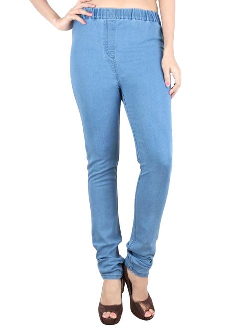 light blue denim jeggings - 14911917 - Standard Image - 1