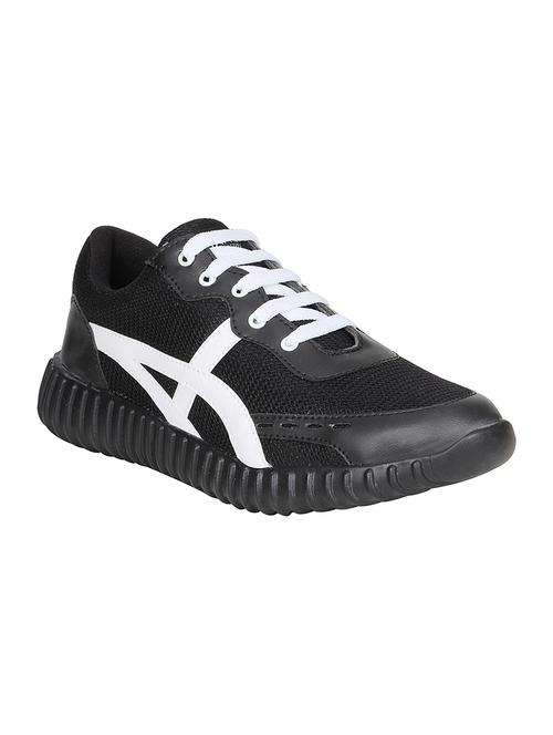 black Mesh lace up sport shoe - 14911922 - Standard Image - 1